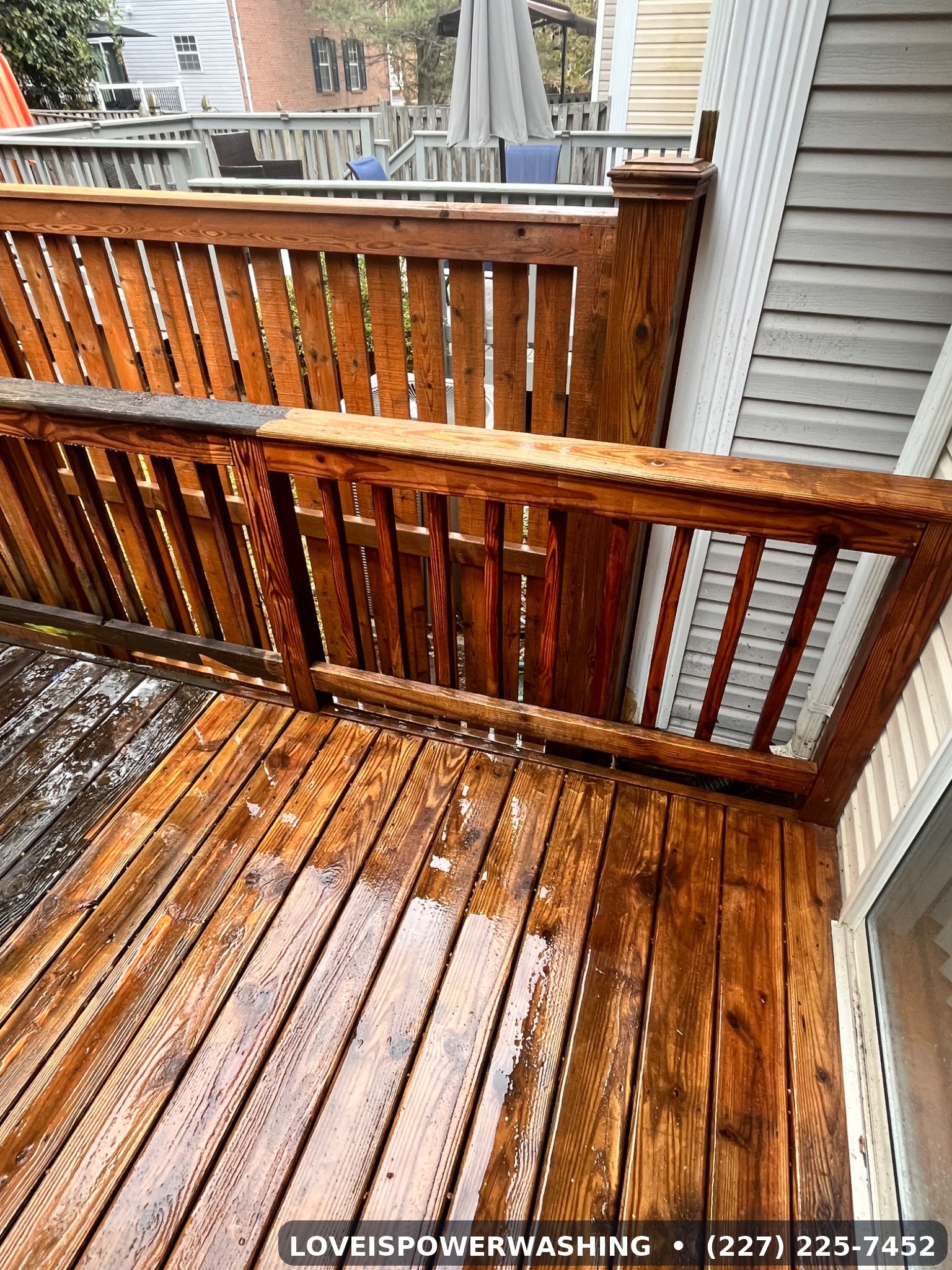 Deck after wash