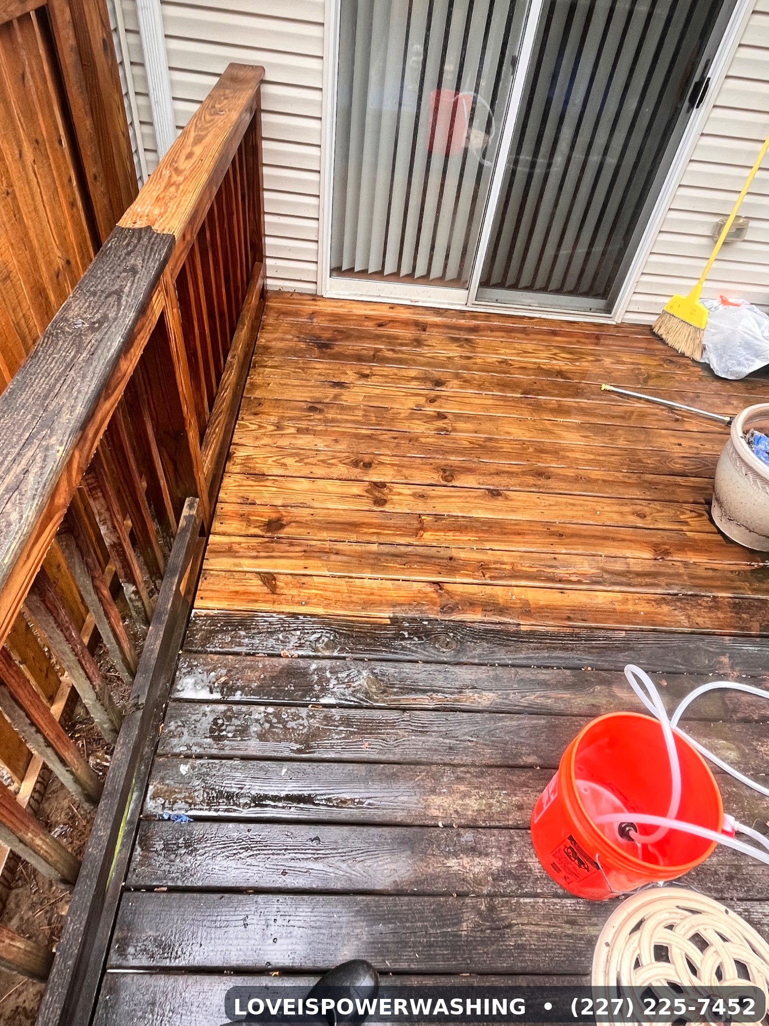 Deck before wash