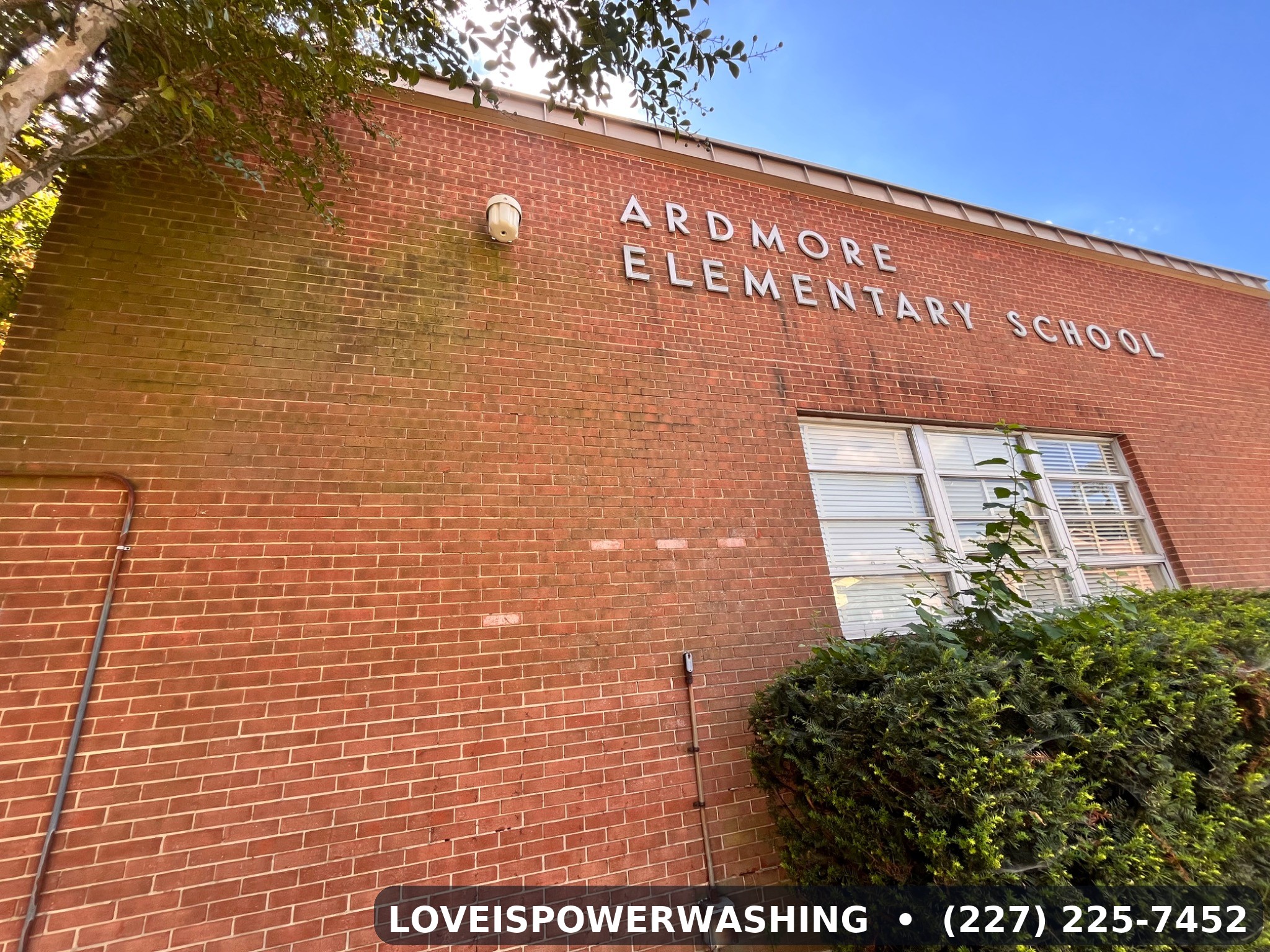 School brick wall