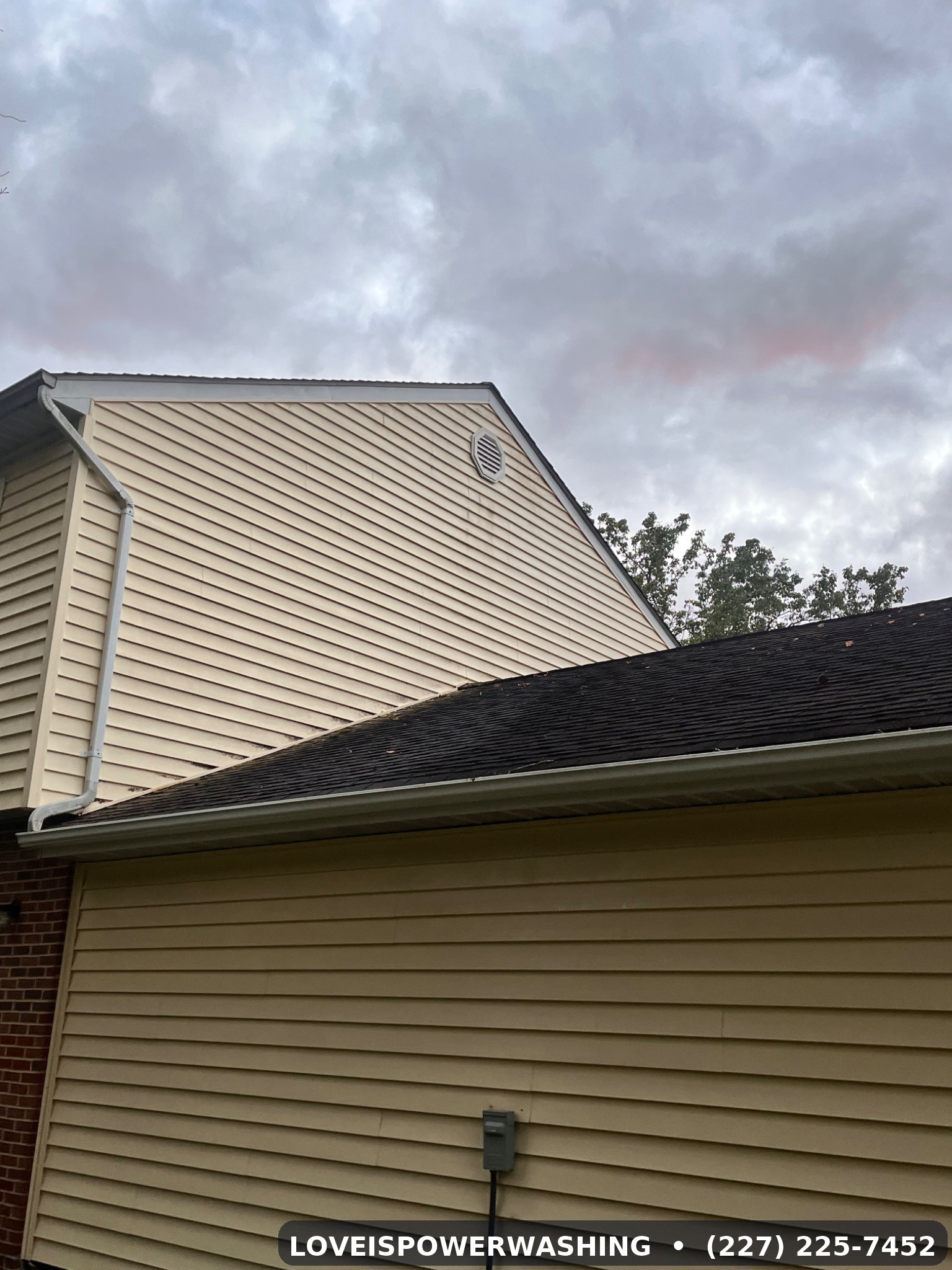 Clean siding angle view