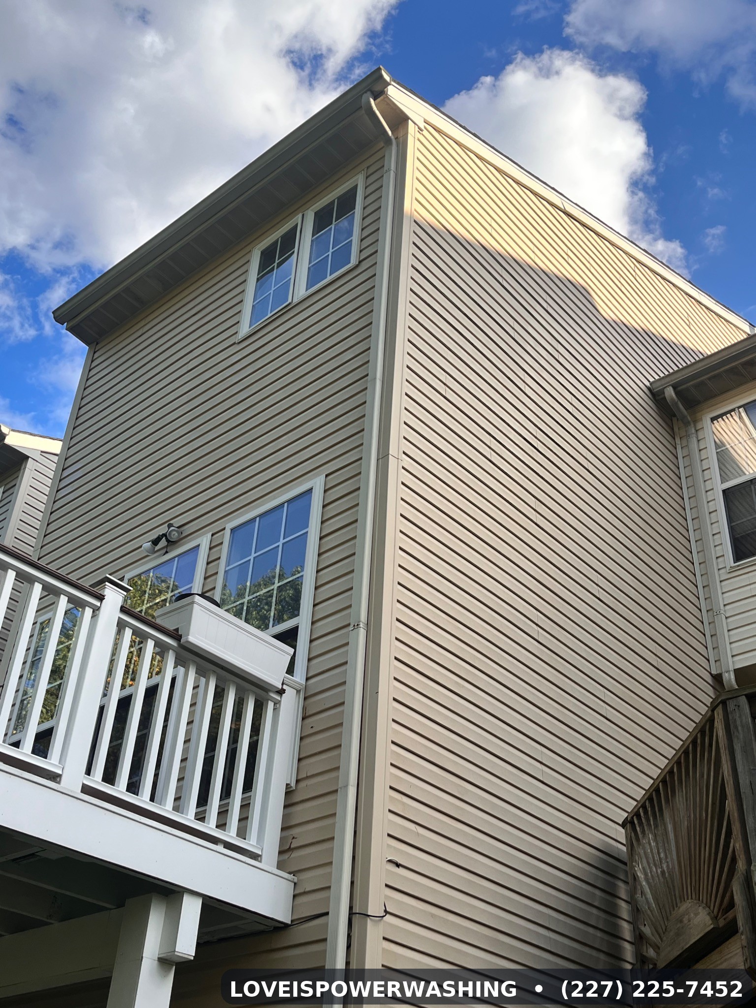 Before and after exterior cleaning